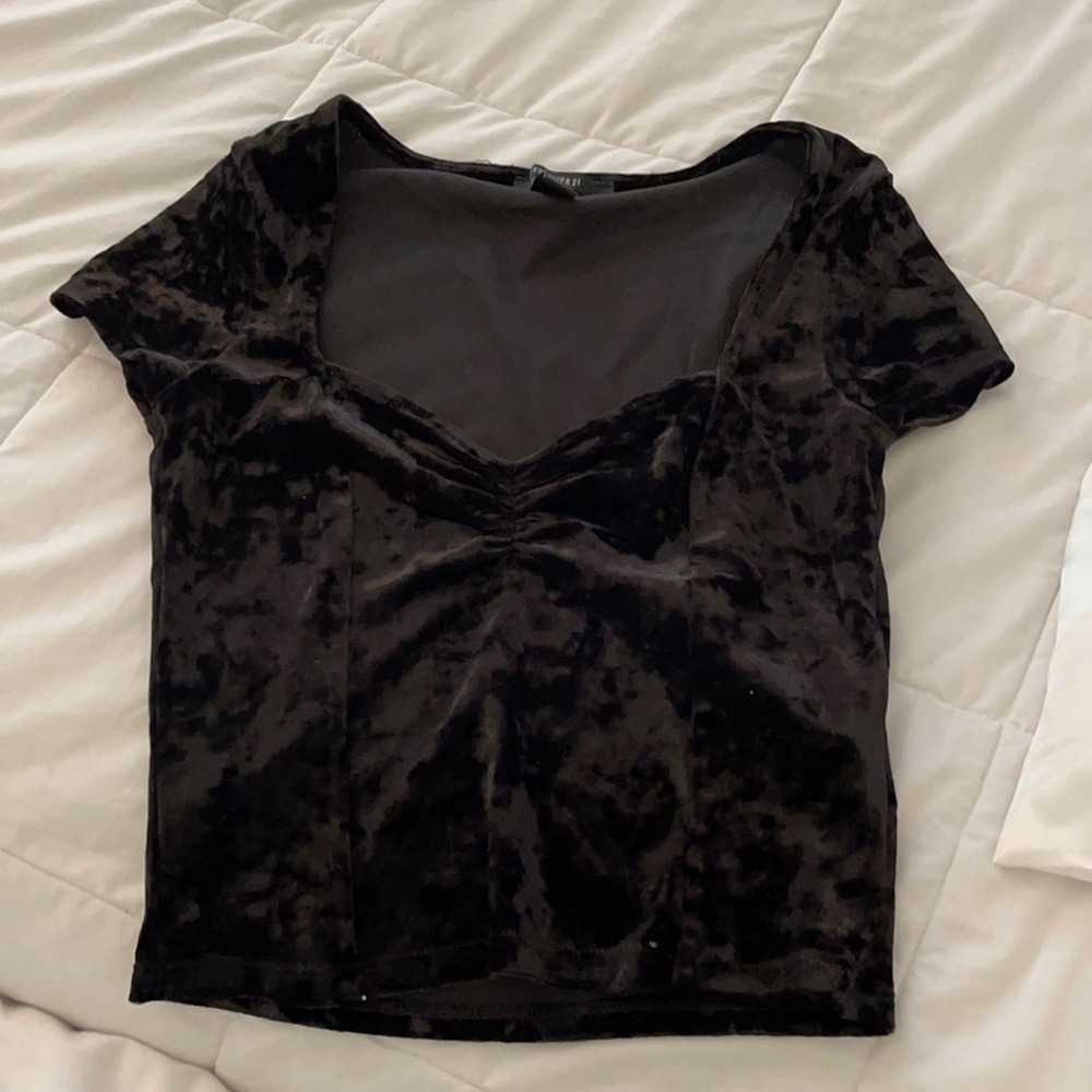 Velvet crop top